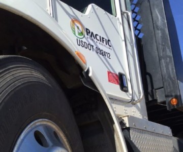 pacific steel recycling truck brand up close