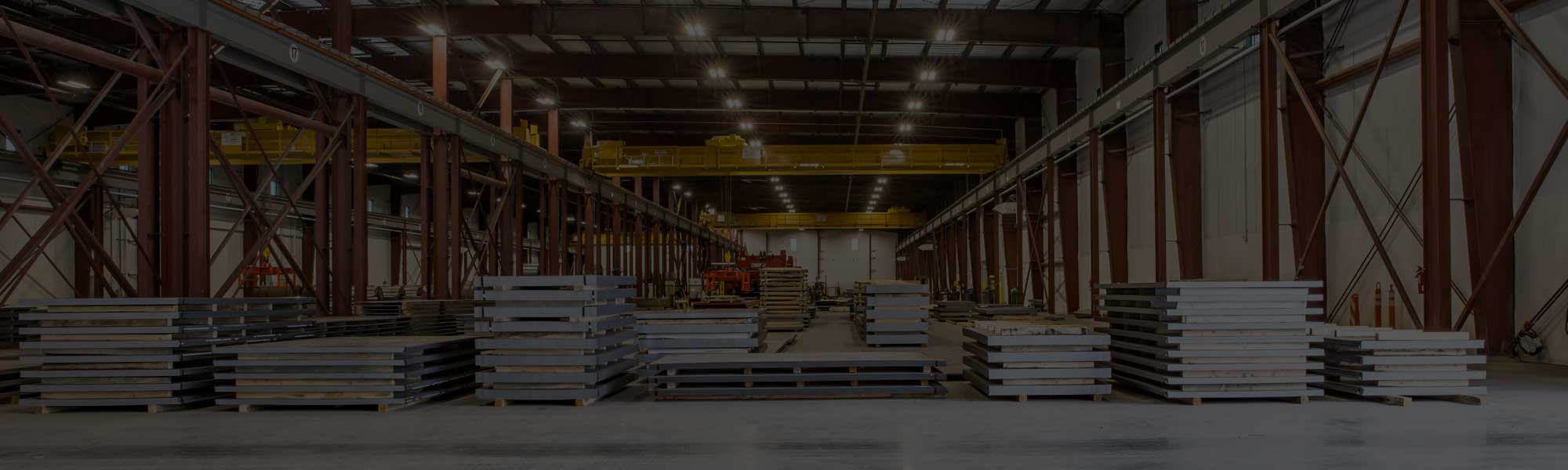 inside of a steel distribution warehouse