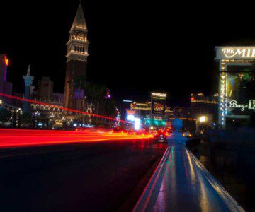 Downtown shot of city in Nevada