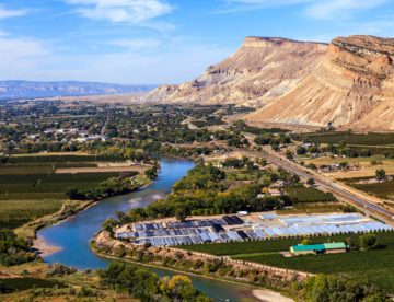 aerial view of Grand Junction in Colorado