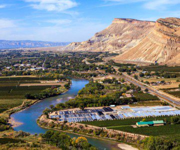 aerial view of Grand Junction in Colorado