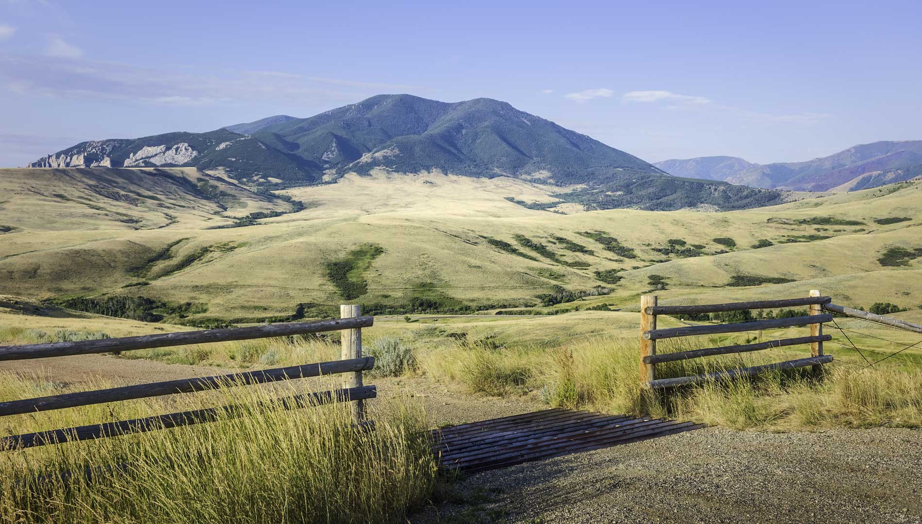 Gate to field in Havre, Montana