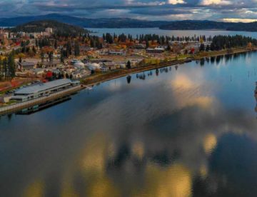 Coeur d'Alene next to Harrison Slough Lake